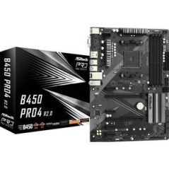 ASRock B450 Pro4 R2.0 ATX AM4 Motherboard - High-Performance, Reliable Gaming & Overclocking!